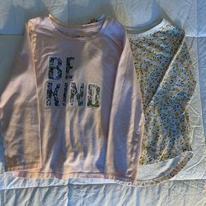Super cute set of cat and jack girls long sleeved tshirts size 5T